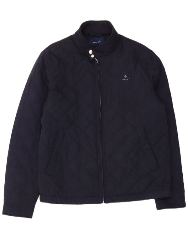 Gant Mens Quilted Jacket UK 40 Large Navy Blue Polyester