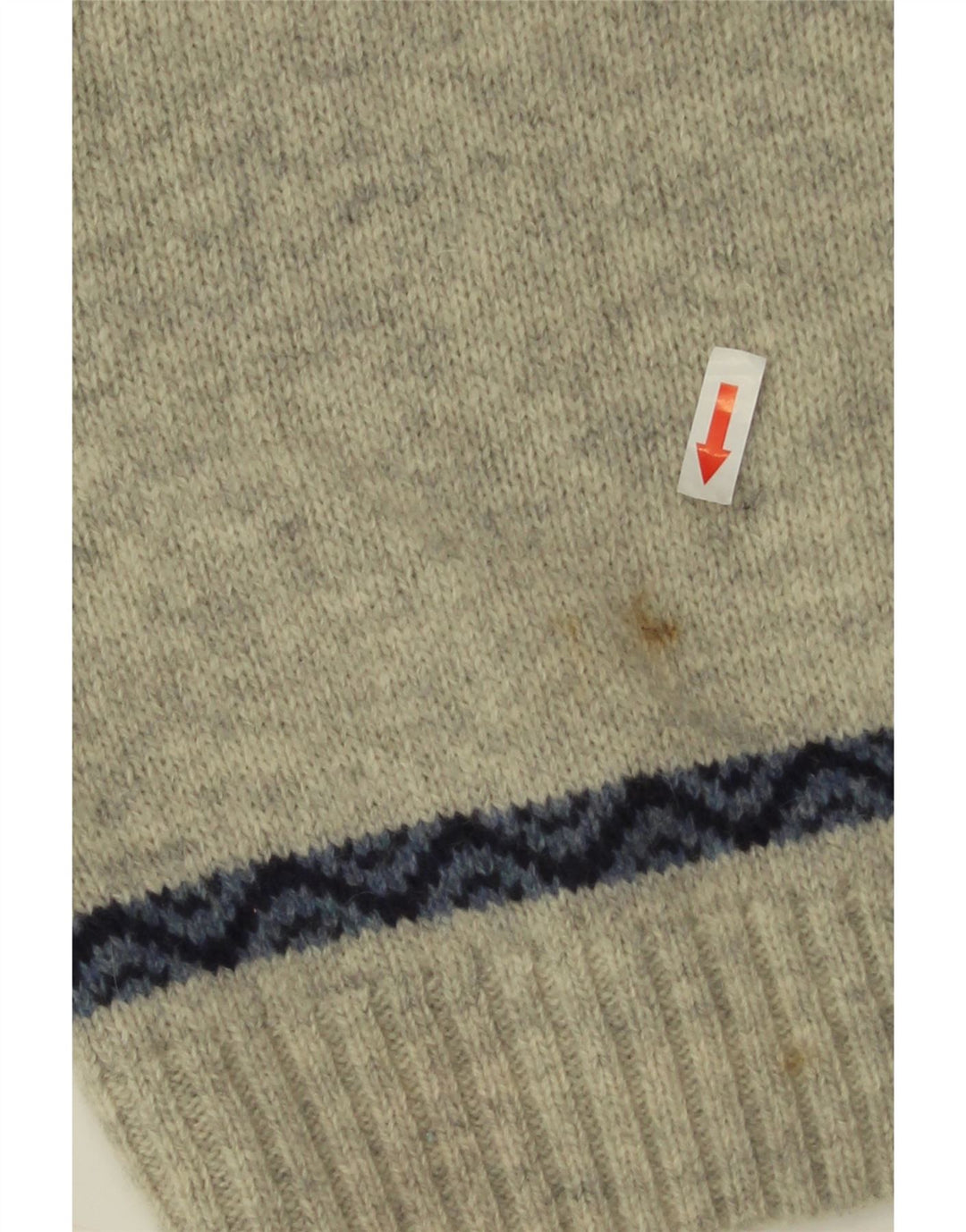 Bramante Mens Crew Neck Jumper Sweater IT 50 Medium Grey Fair Isle New Wool