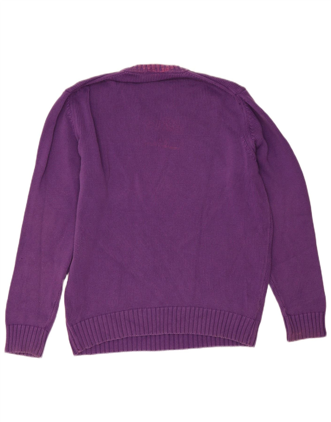 Zara Mens V-Neck Jumper Sweater Large Purple
