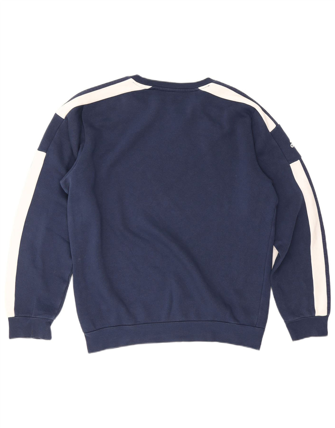 Adidas Mens Graphic Sweatshirt Jumper Medium Navy Blue Colourblock Cotton