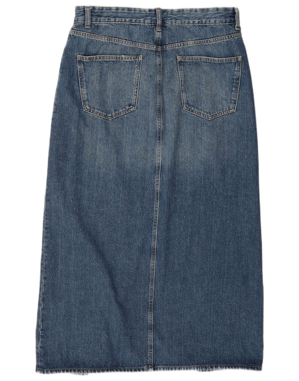 Zara Womens High Waist Denim Skirt Large W30 Blue