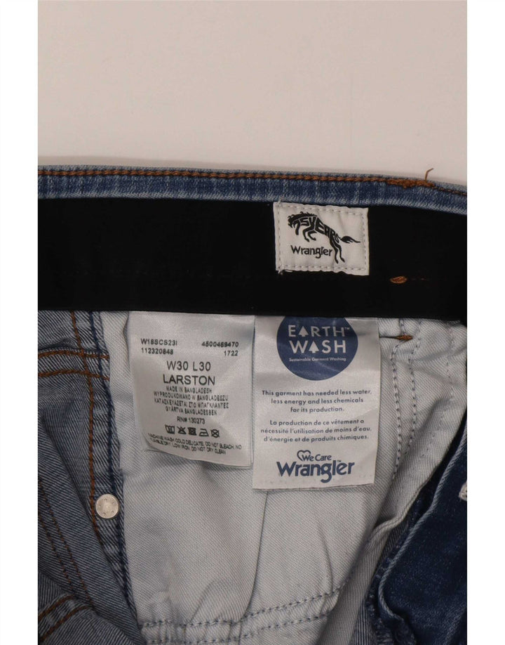 Wrangler Mens Larston Slim Jeans W30 L30 Blue Cotton