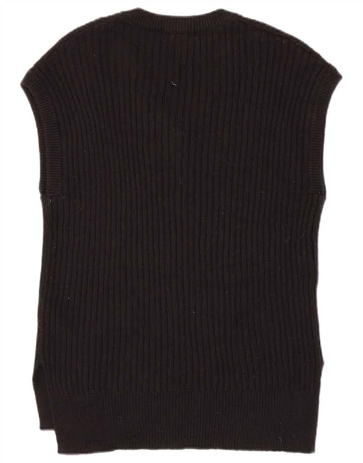 Marks & Spencer Mens Vest Tank Top Medium Black Cotton