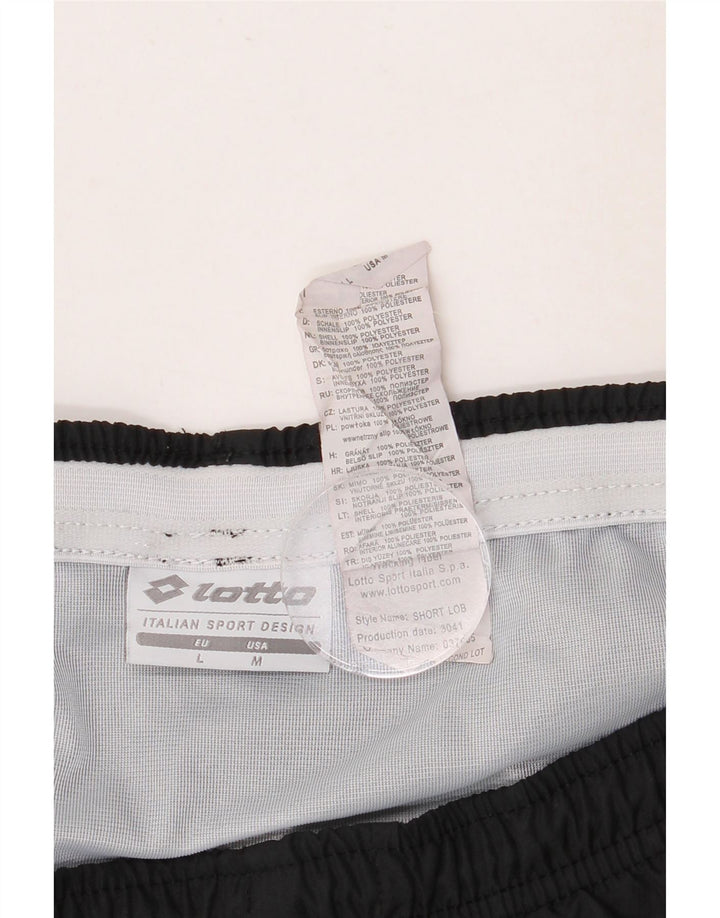 Lotto Mens Sport Shorts Large Black Polyester