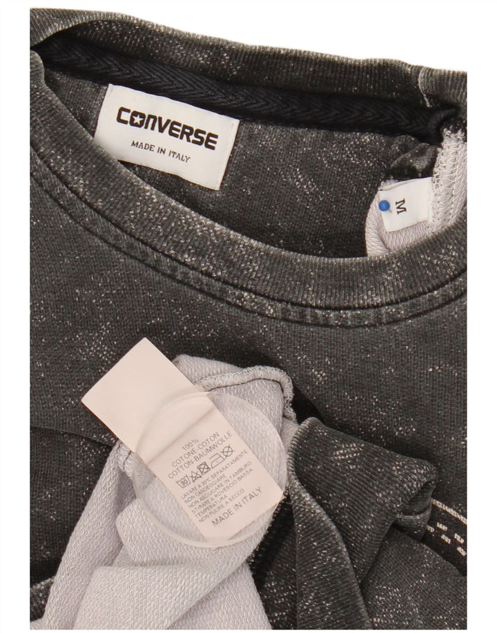 CONVERSE Mens Chuck Taylor Graphic Sweatshirt Jumper Medium Grey Tie Dye