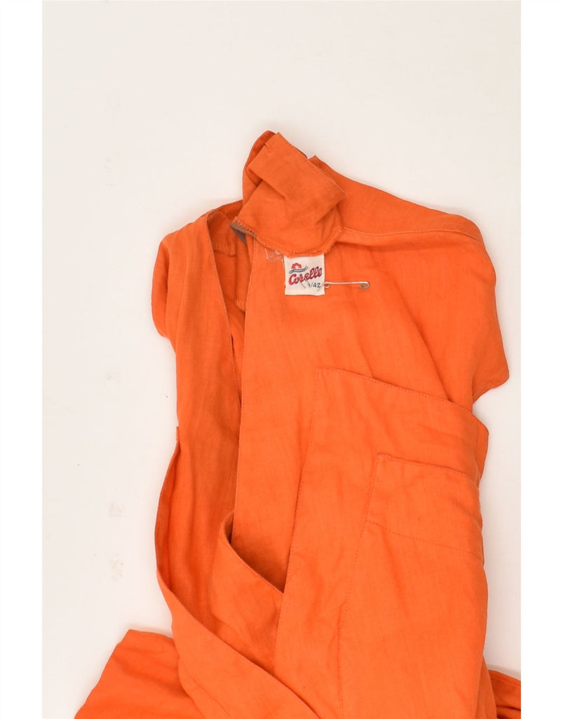 VINTAGE Womens Shift Dress IT 42 Medium Orange Linen | Vintage Vintage | Thrift | Second-Hand Vintage | Used Clothing | Messina Hembry 