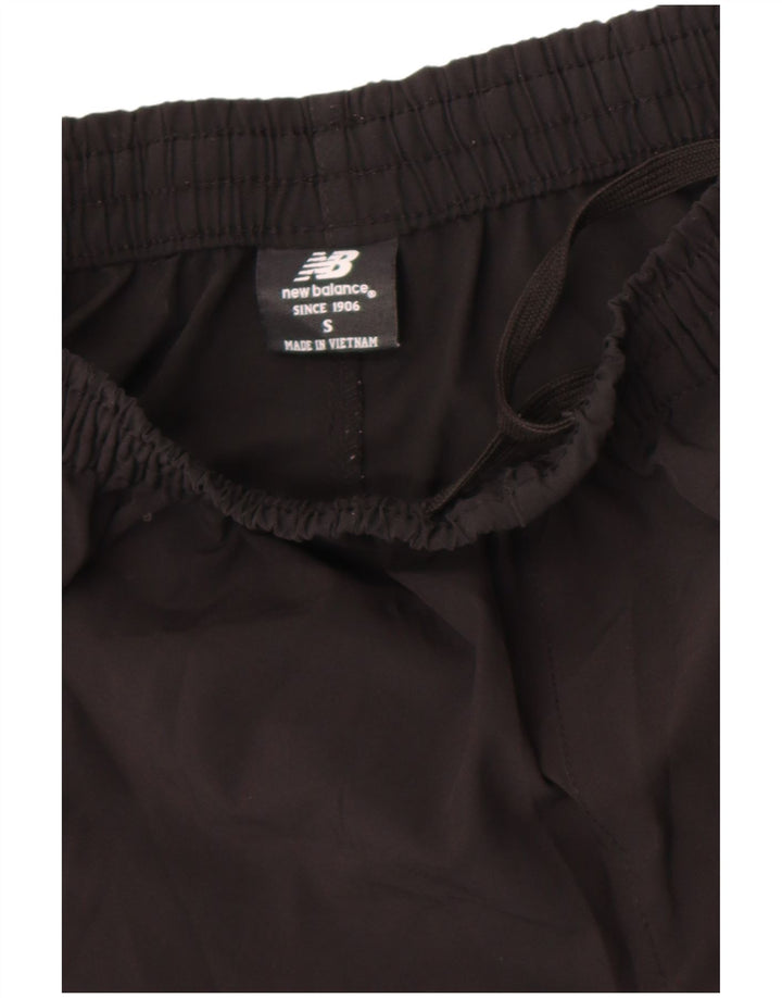 New Balance Mens Graphic Tracksuit Trousers Joggers Small Black Polyester