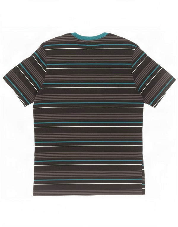 Nike Mens T-Shirt Top Large Black Striped Cotton