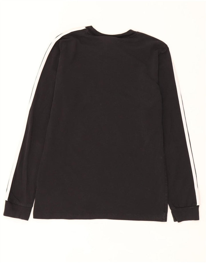 Adidas Womens Top Long Sleeve UK 10 Small Black Cotton