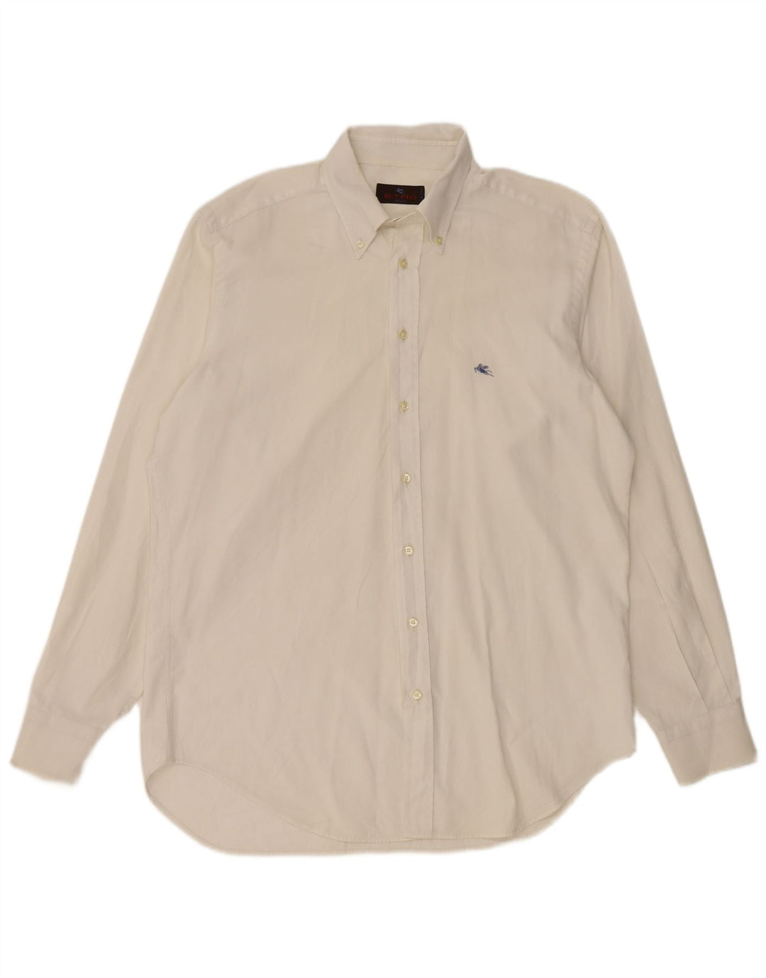 Etro Mens Shirt Size 42 Large Off White Cotton