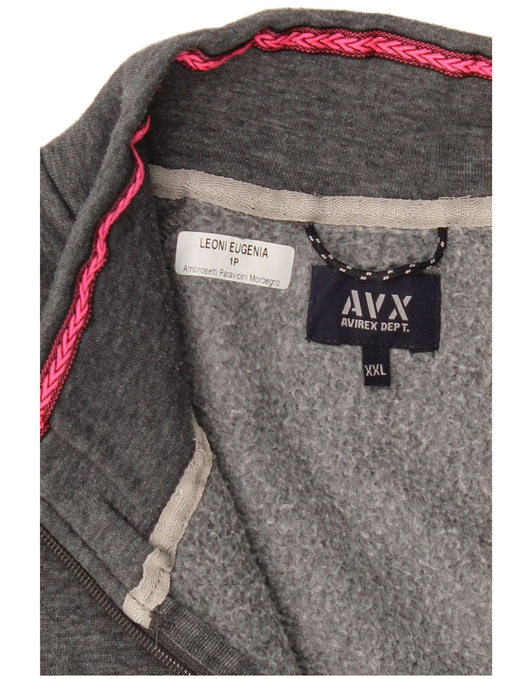 Avirex Womens Tracksuit Top Jacket UK 20 2XL Grey Cotton