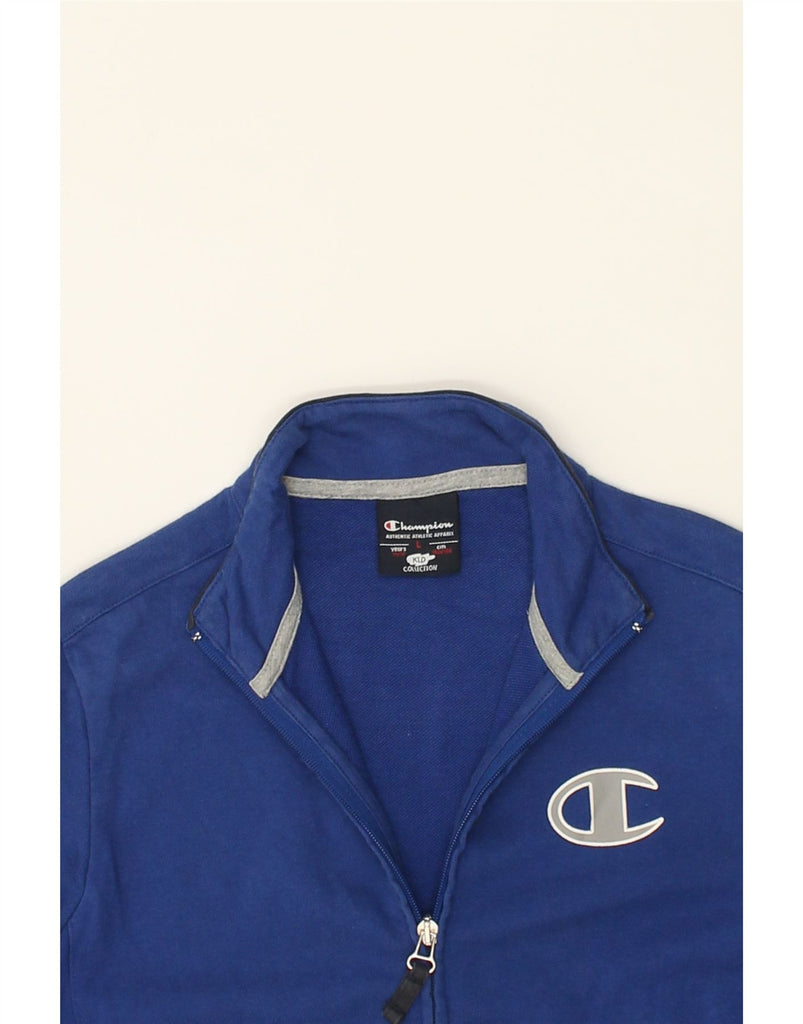 CHAMPION Boys Tracksuit Top Jacket 11-12 Years Large  Navy Blue Cotton | Vintage Champion | Thrift | Second-Hand Champion | Used Clothing | Messina Hembry 