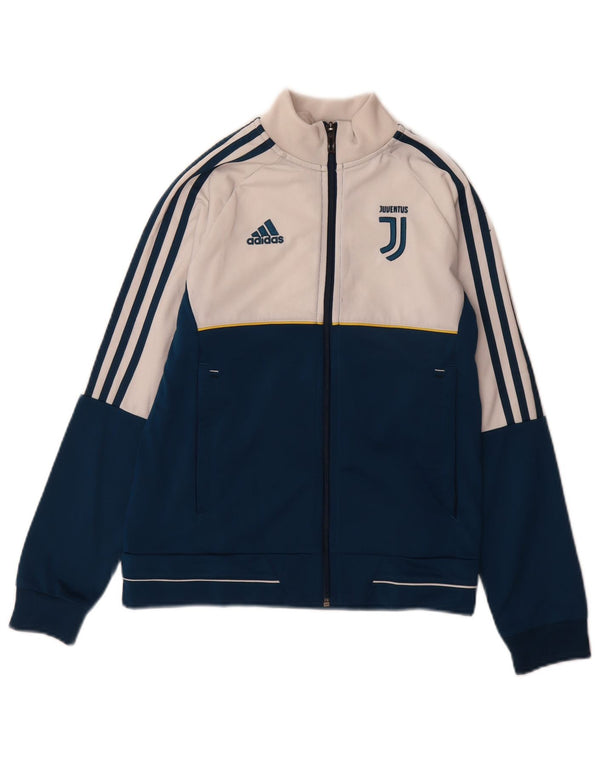 Adidas Boys Juventus Tracksuit Top Jacket 11-12 Years Blue Colourblock