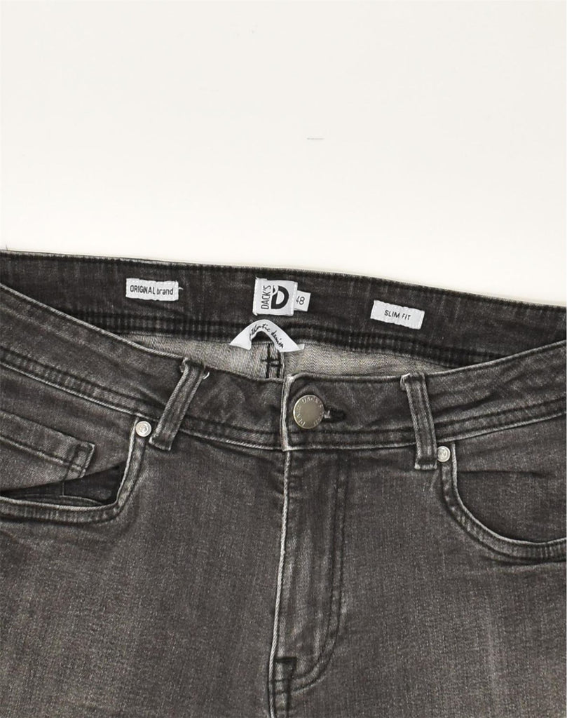 DACK'S Mens Slim Jeans IT 48 Medium W32 L30  Grey Cotton | Vintage Dack's | Thrift | Second-Hand Dack's | Used Clothing | Messina Hembry 