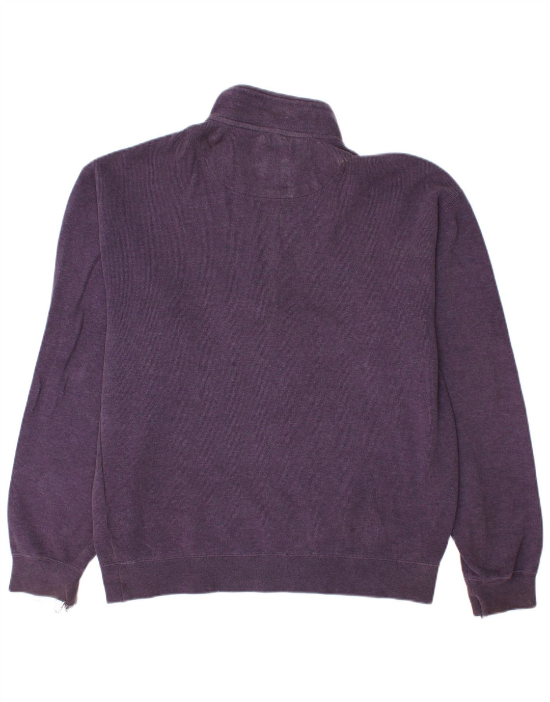 ORVIS Mens Zip Neck Sweatshirt Jumper Medium Purple Cotton