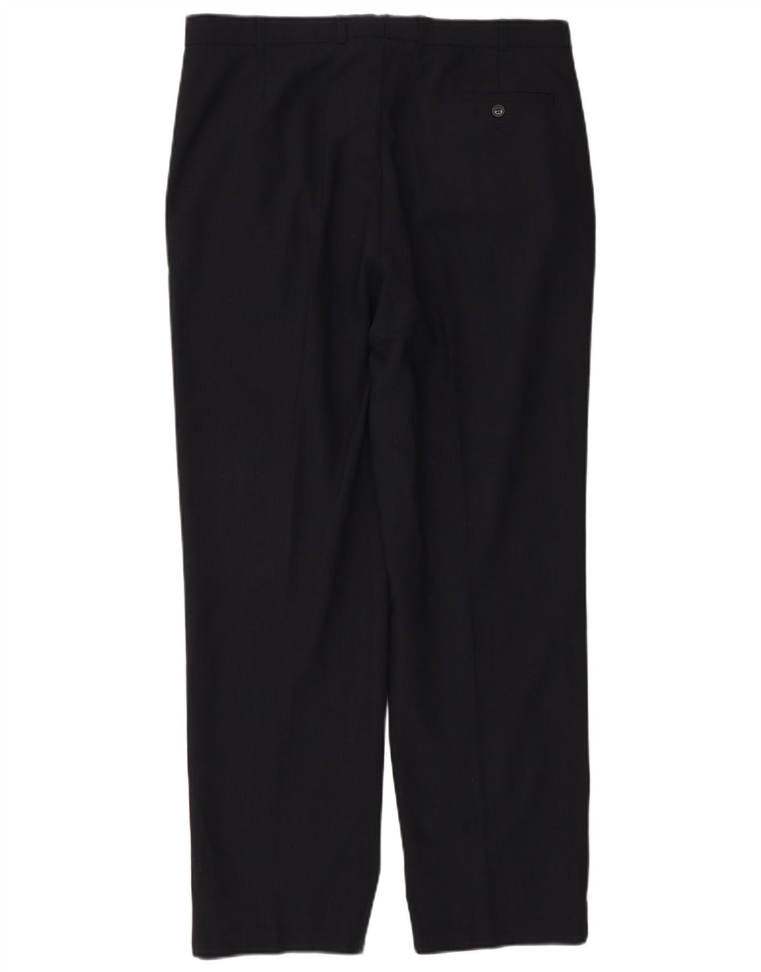 Marks & Spencer Mens Pegged Suit Trousers W36 L31 Navy Blue Polyester