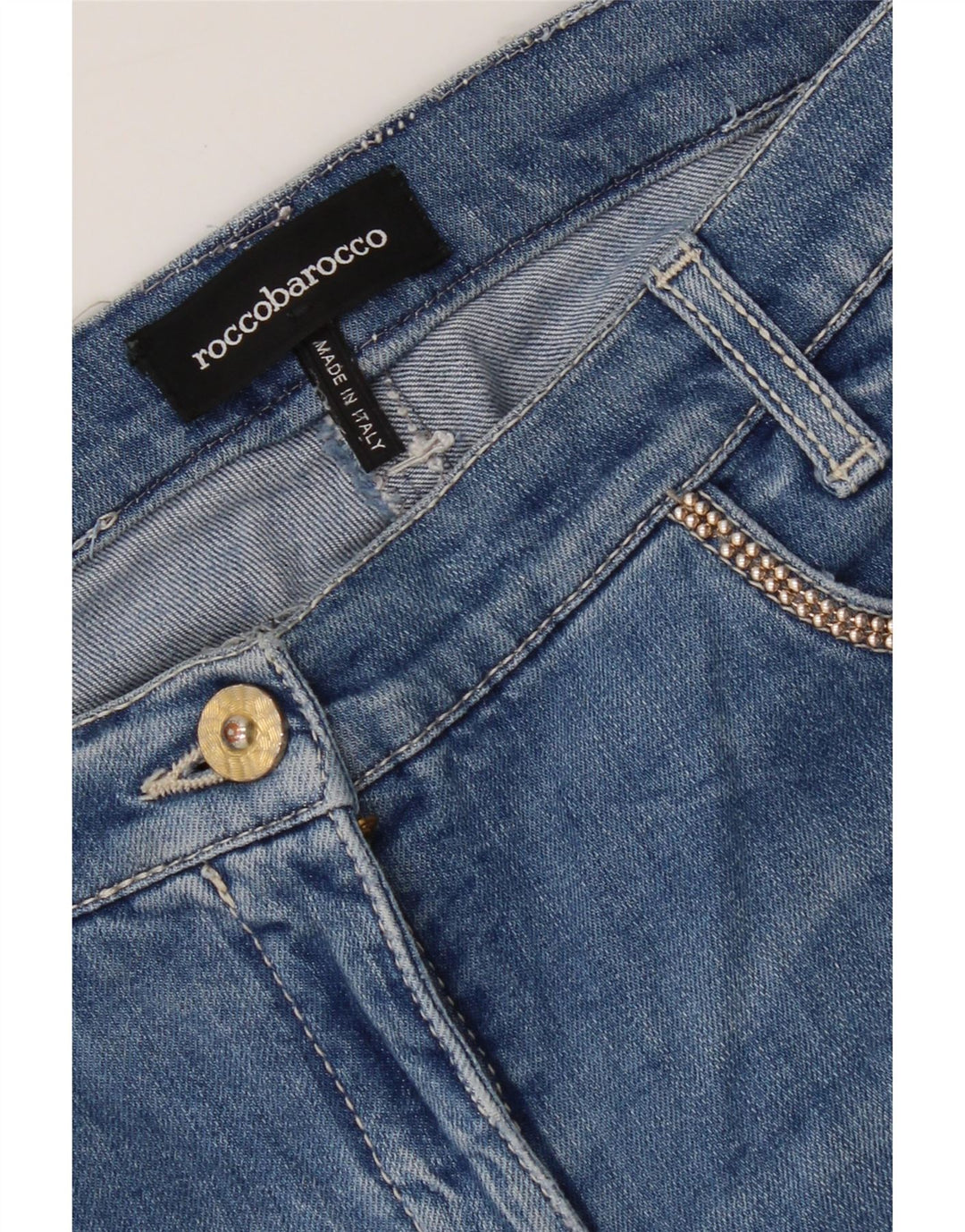 ROCCOBAROCCO Womens Straight Jeans IT 44 Medium W28 L31 Blue Cotton Vintage Roccobarocco and Second-Hand Roccobarocco from Messina Hembry 