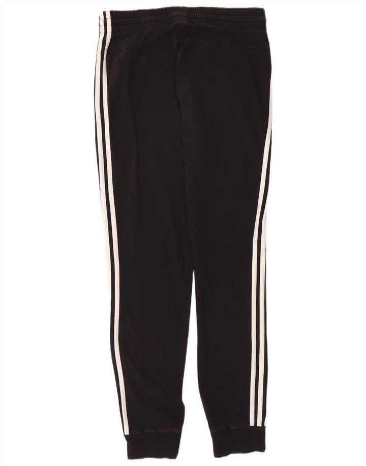 ADIDAS Womens Tracksuit Trousers Joggers UK 12/14 Medium Black Cotton