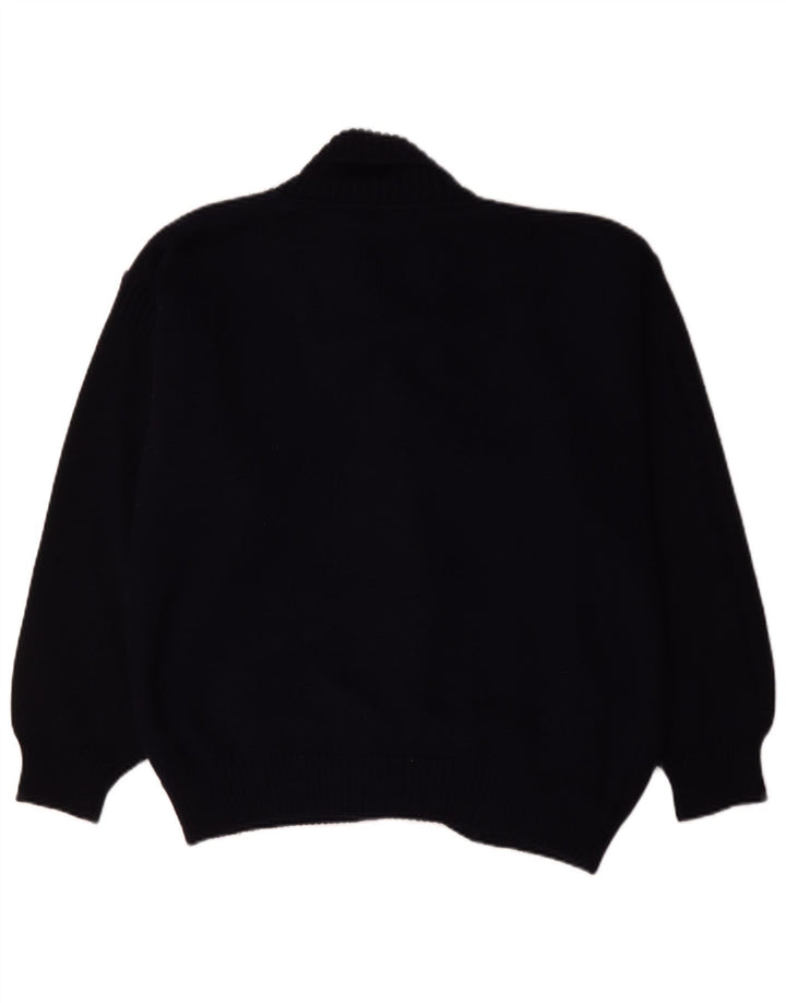 Frank Alexs Womens Cardigan Sweater IT 52 2XL Navy Blue Wool