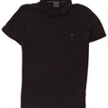 CALVIN KLEIN Mens Polo Shirt Medium Black Cotton