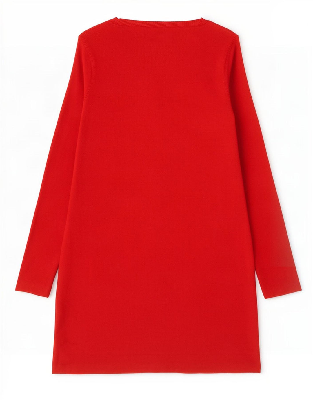 Zara Womens Long Sleeve A-Line Dress UK 14 Medium Red Polyester