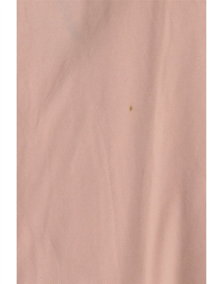 FRED PERRY Womens Long Sleeve Polo Shirt UK 12 Medium Pink Cotton