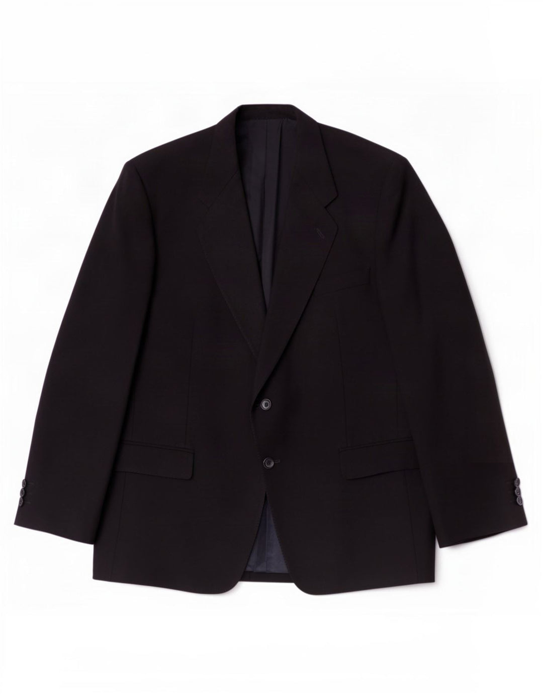 Vintage Mens 2 Button Blazer Jacket IT 54 2XL Black Wool