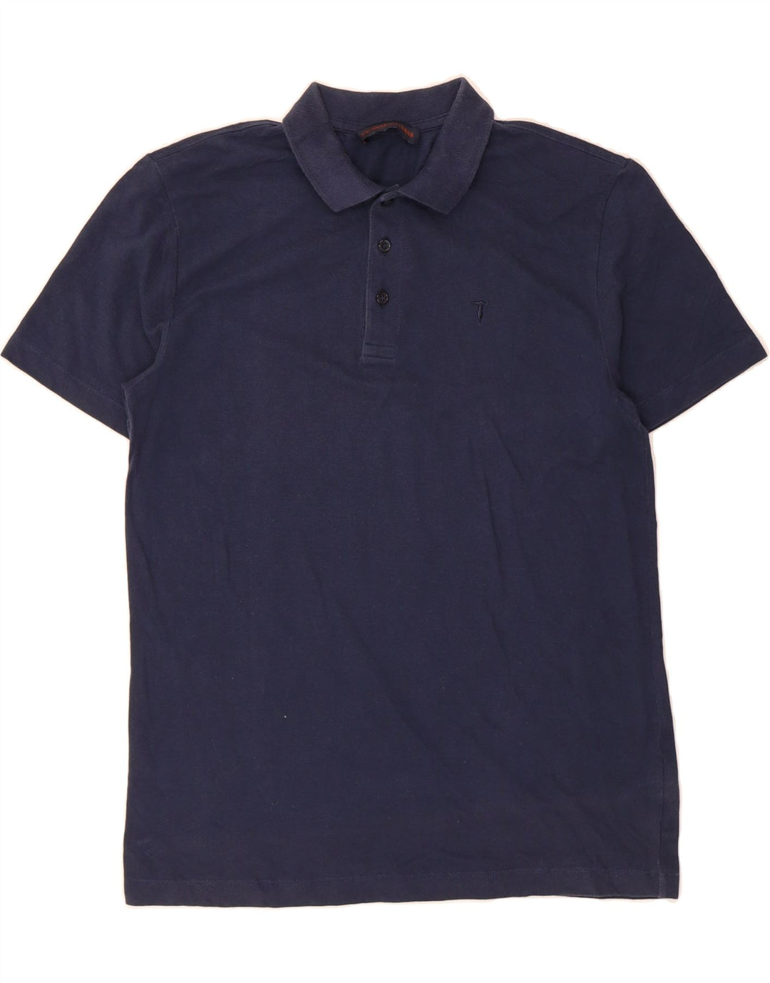 TRUSSARDI JEANS Mens Polo Shirt Small Navy Blue Cotton Vintage Trussardi Jeans and Second-Hand Trussardi Jeans from Messina Hembry 