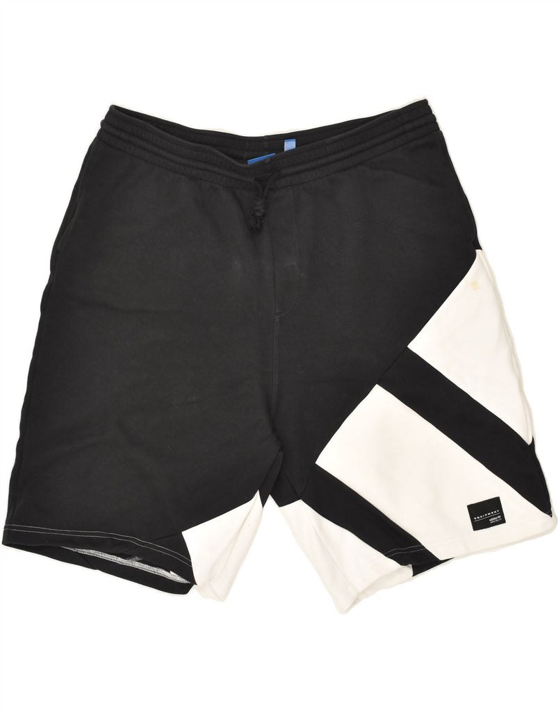 ADIDAS Mens Sport Shorts XL Black Colourblock Cotton | Vintage Adidas | Thrift | Second-Hand Adidas | Used Clothing | Messina Hembry 