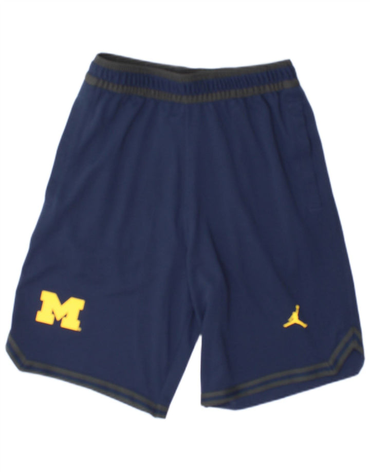 Jordan Mens Michigan Wolverines Sport Shorts Small Navy Blue Polyester