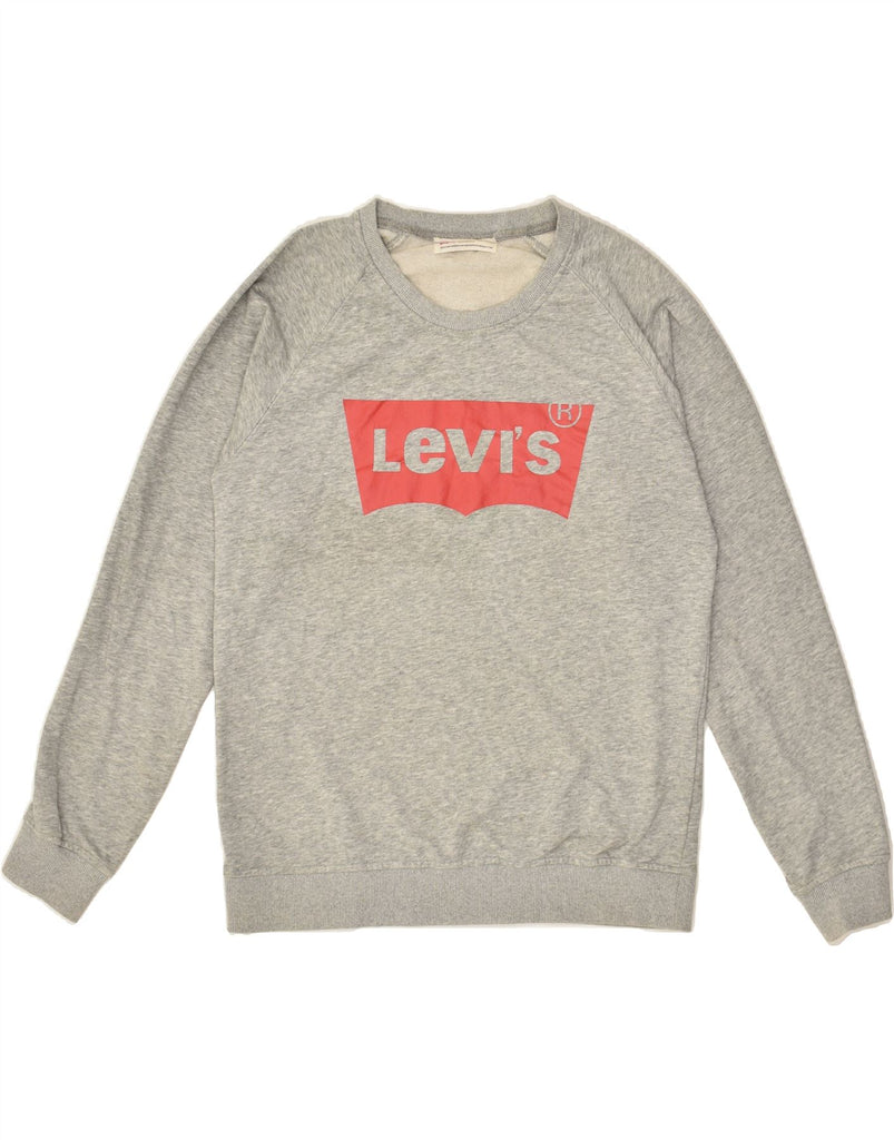 LEVI'S Mens Graphic Sweatshirt Jumper Large Grey Cotton | Vintage Levi's | Thrift | Second-Hand Levi's | Used Clothing | Messina Hembry 