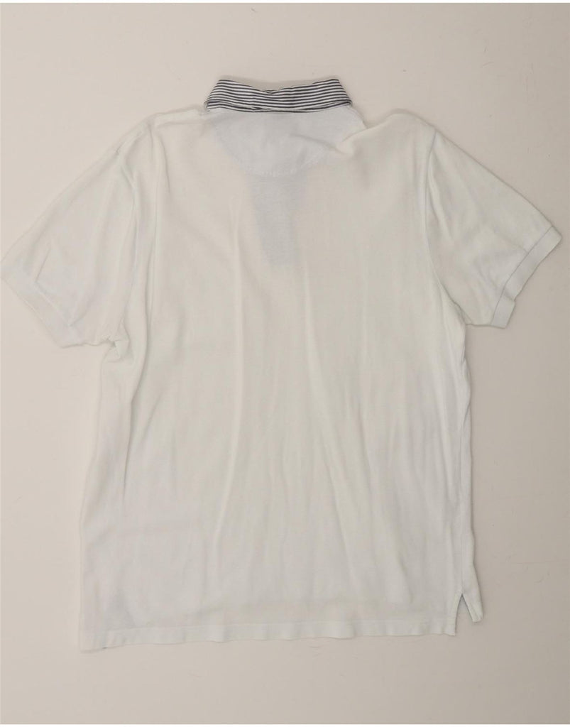 LACOSTE Mens Polo Shirt Size 6 XL White Striped Cotton Vintage Lacoste and Second-Hand Lacoste from Messina Hembry 
