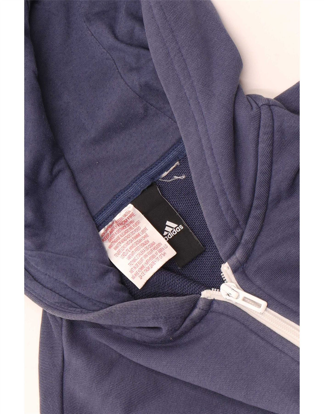 Adidas Mens Zip Hoodie Sweater Small Blue