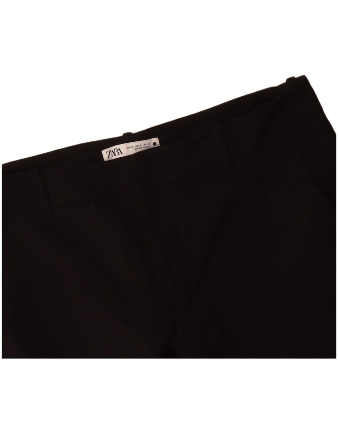 ZARA Womens Slim Chino Trousers EU 42 Large W32 L27 Black Cotton