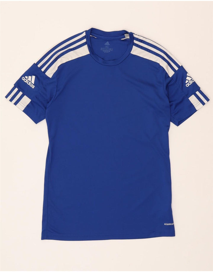 ADIDAS Mens Aeroready T-Shirt Top XS Blue Colourblock Polyester