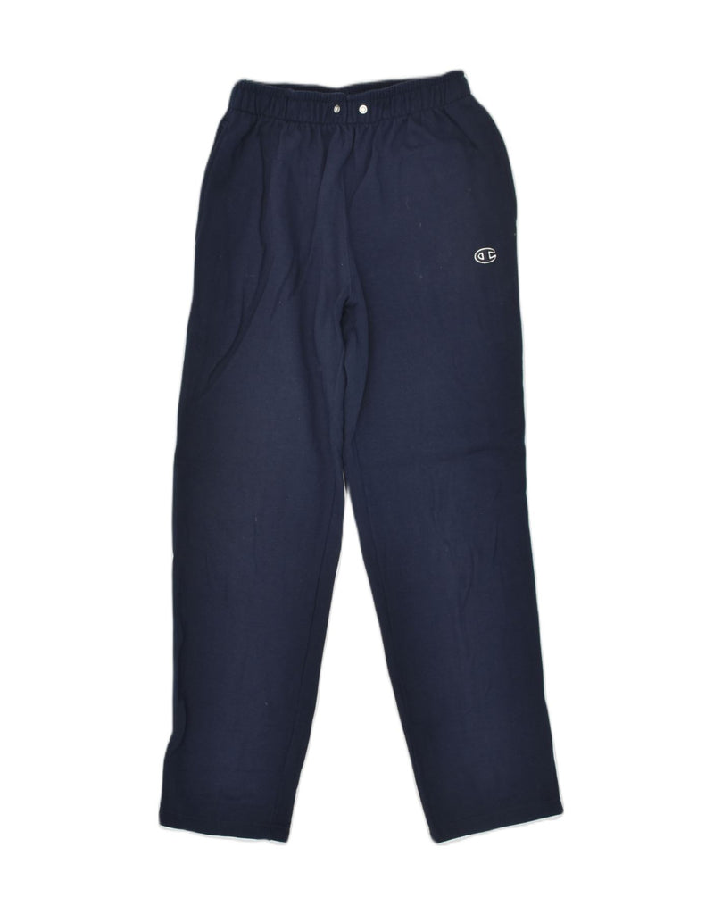 CHAMPION Mens Tracksuit Trousers Small Navy Blue Cotton | Vintage Champion | Thrift | Second-Hand Champion | Used Clothing | Messina Hembry 