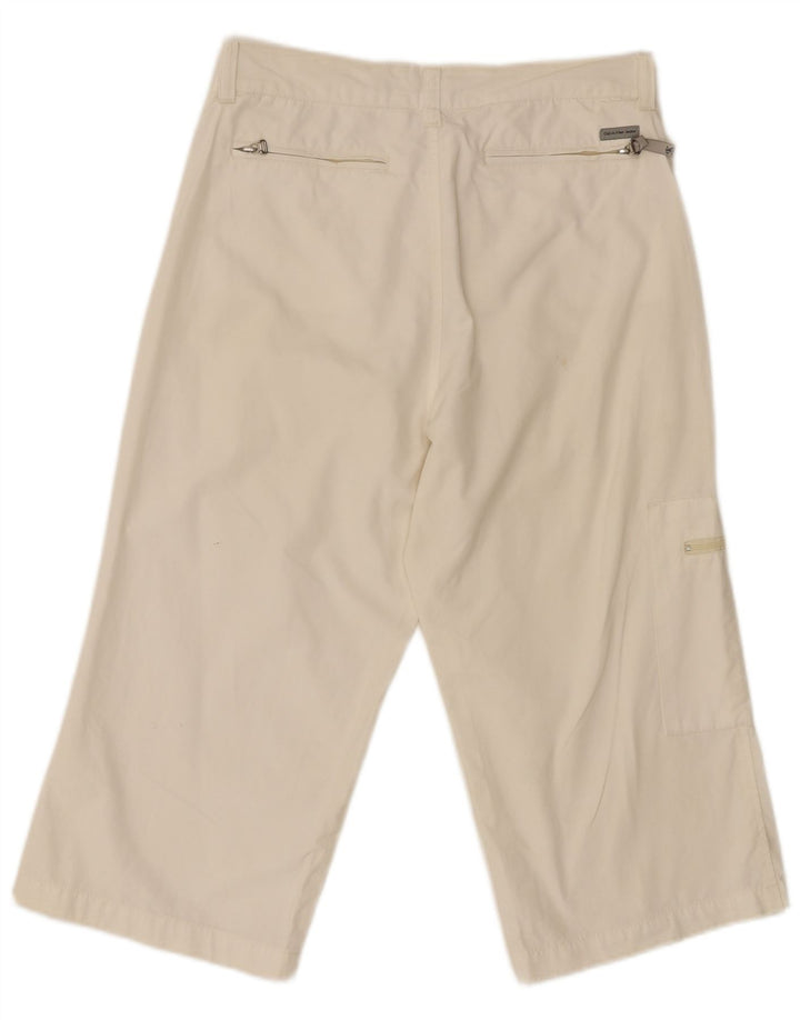 CALVIN KLEIN Womens Cargo Capri Trousers W32 L20 White