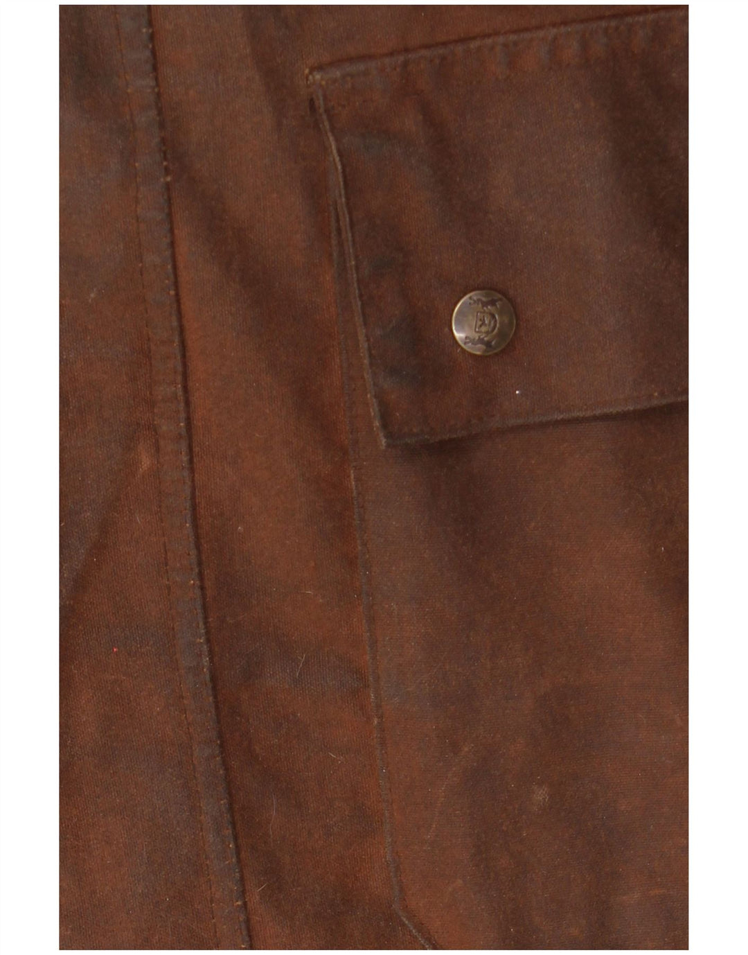 HUNTER Mens Hunting Hooded Waxed Cotton Capelet Coat UK 34 XS Brown Cotton