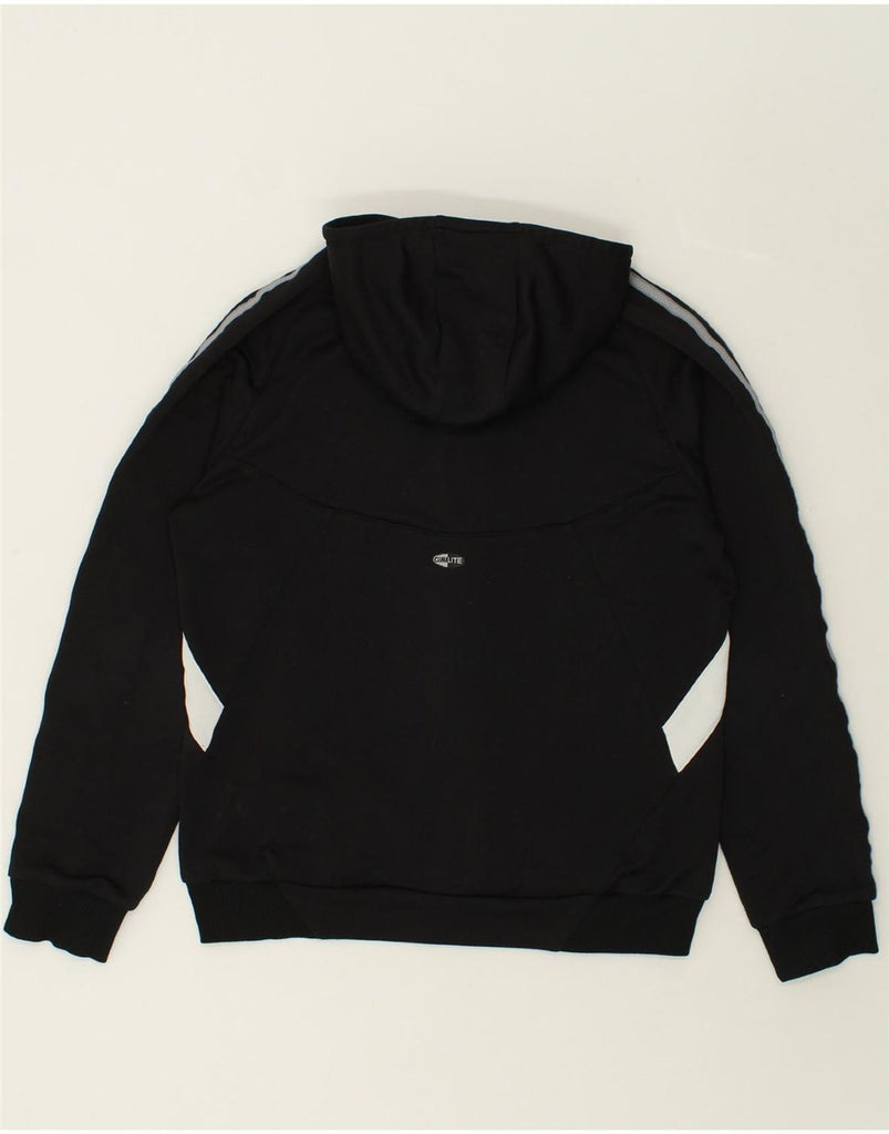 ADIDAS Girls Zip Hoodie Sweater 13-14 Years XL Black Colourblock Cotton | Vintage Adidas | Thrift | Second-Hand Adidas | Used Clothing | Messina Hembry 