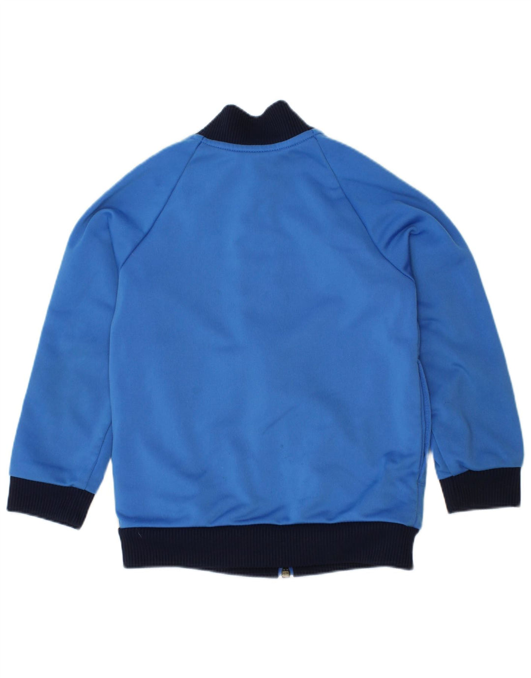 ADIDAS Boys Tracksuit Top Jacket 2-3 Years Blue Polyester