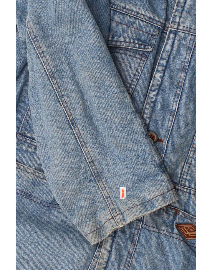 ZIP Mens Denim Sherpa Jacket UK 38 Medium Blue Vintage Zip and Second-Hand Zip from Messina Hembry 