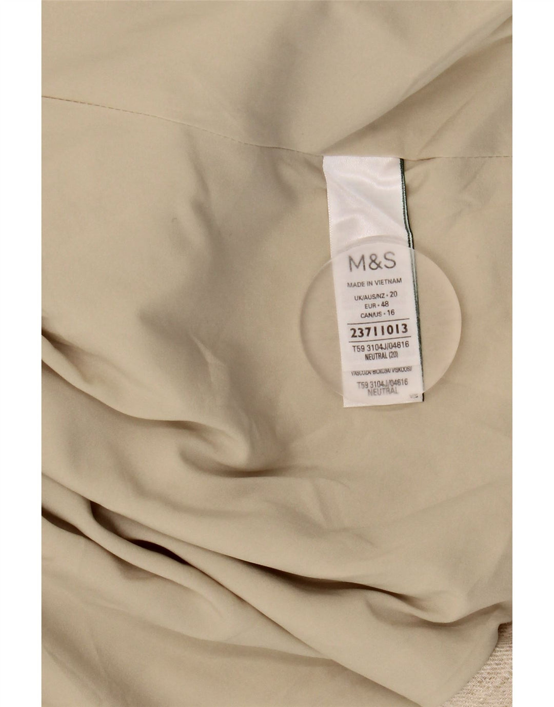 MARKS & SPENCER Womens Open Blazer Jacket UK 20 2XL Beige Linen