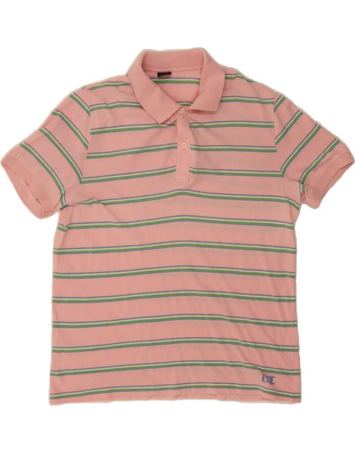 LEE Mens Polo Shirt 2XL Pink Striped Vintage Lee and Second-Hand Lee from Messina Hembry 