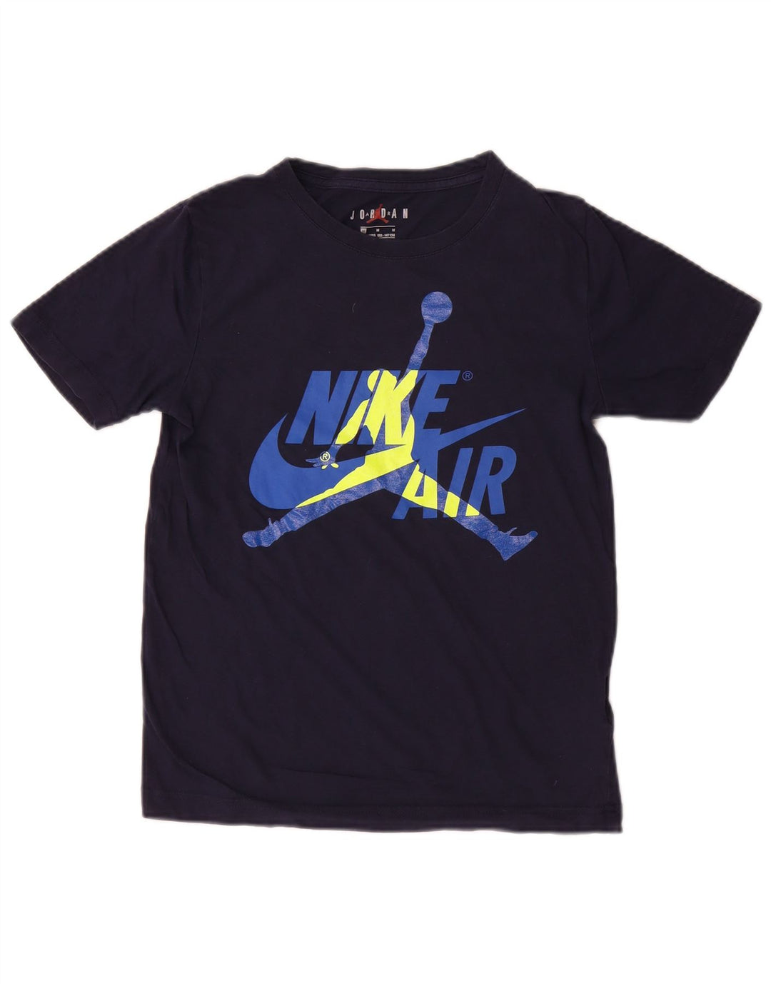 Jordan Boys Graphic T-Shirt Top 10-11 Years Medium Navy Blue Cotton