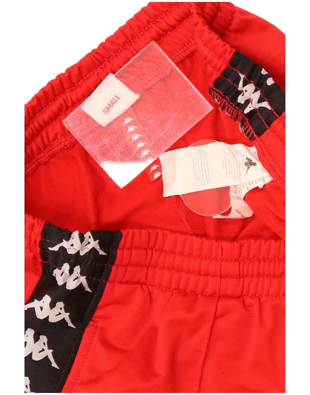 Kappa Mens Graphic Sport Shorts Small  Red Colourblock Polyester