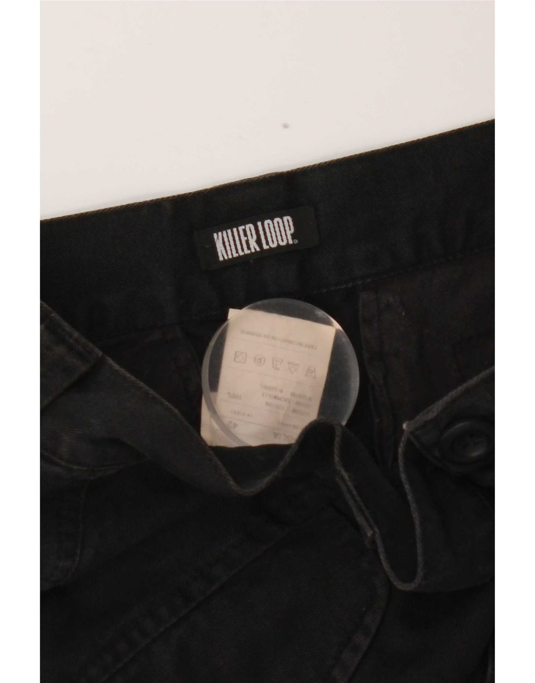 Killer Loop Womens Joggers Straight Jeans IT 42 Medium W28 L33 Black Cotton