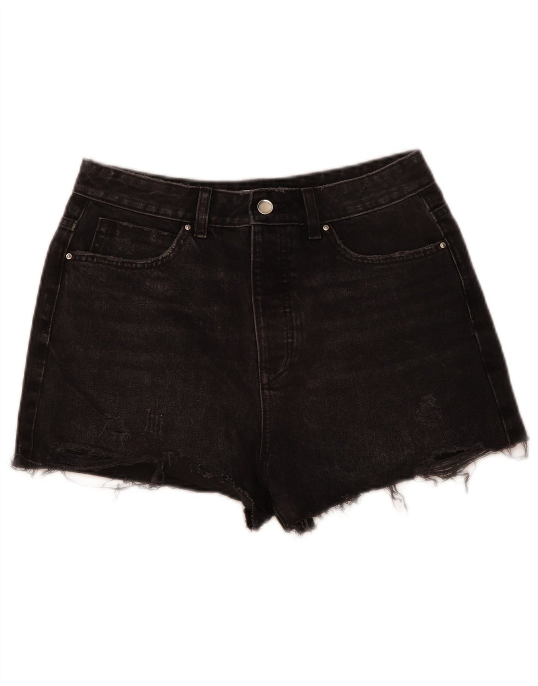 Zara Womens Denim Shorts EU 40 Medium W30  Grey Cotton