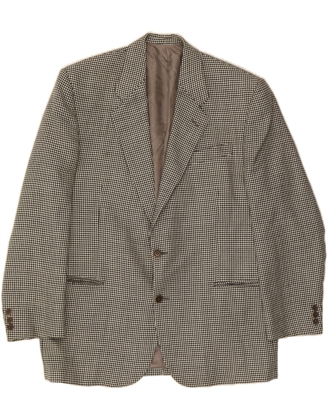 ENRICO COVERI Mens 2 Button Blazer Jacket UK 42 XL Grey Houndstooth Vintage Enrico Coveri and Second-Hand Enrico Coveri from Messina Hembry 