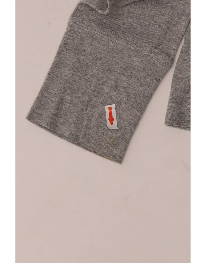 Adidas Womens Top Long Sleeve UK 10 Small Grey Cotton
