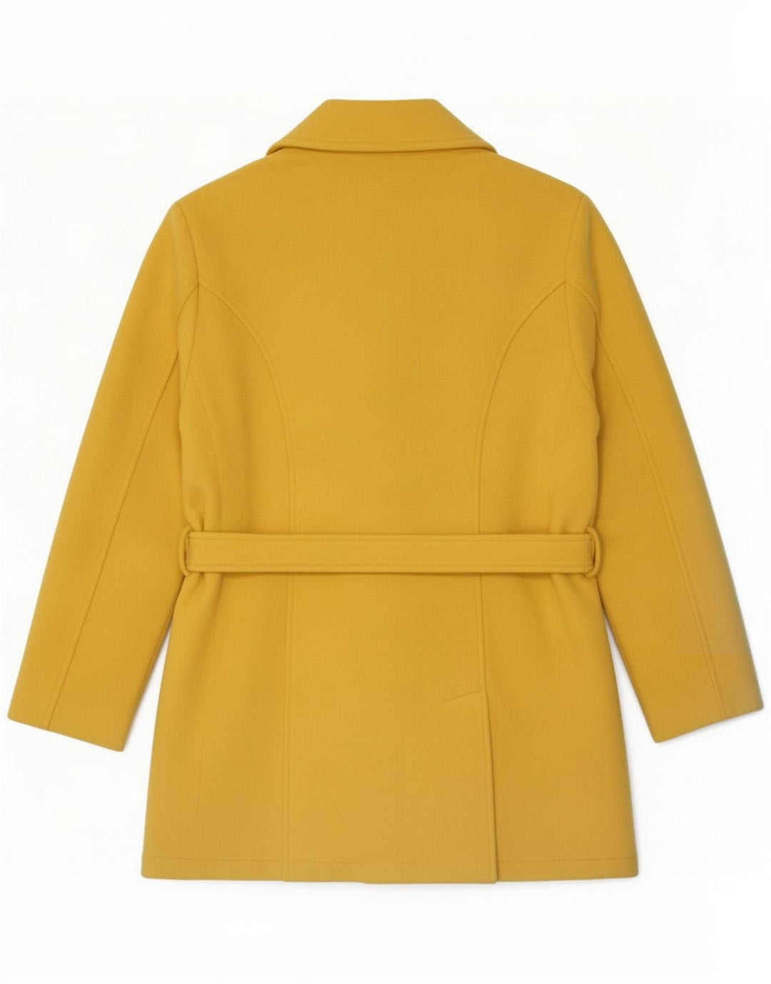 Mona Lisa Womens Pea Coat UK 12 Medium Yellow Wool